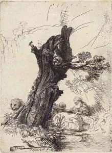 Saint Jerome beside a Pollard Willow