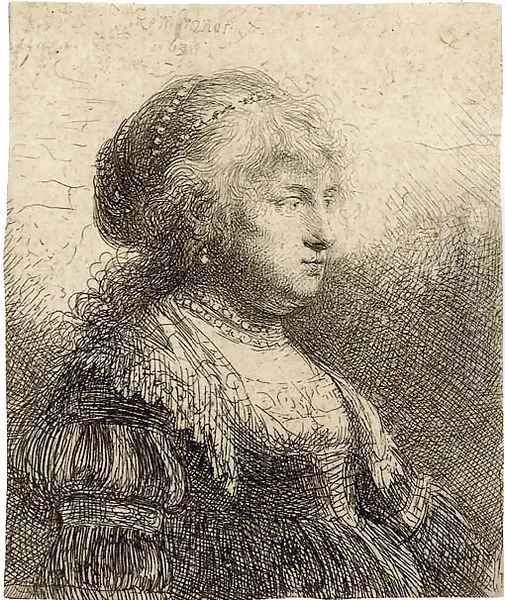 Saskia with Pearls in her Hair - view 1