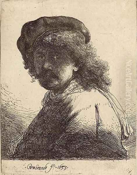 Self-Portrait in a Cap and Scarf with Face dark Bust - view 1