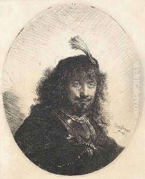 Self-Portrait with plumed Cap and lowered Sabre - view 1