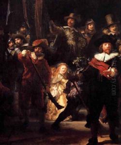 The Nightwatch (detail) 3 by Harmenszoon van Rijn Rembrandt