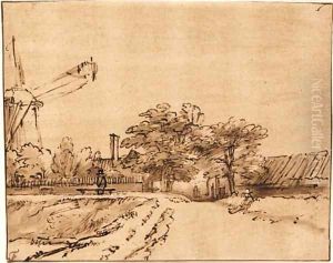 The ramparts near the bulwark beside the city gate at St. Anthonispoort, Amsterdam