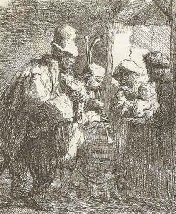 The strolling Musicians 2 by Harmenszoon van Rijn Rembrandt