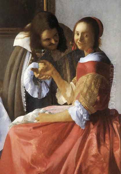 A Lady and Two Gentlemen (detail-1) c. 1659 - view 1
