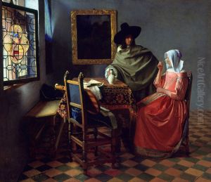 A Lady Drinking and a Gentleman c. 1658