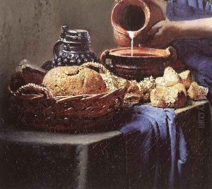 The Milkmaid (detail-4) c. 1658