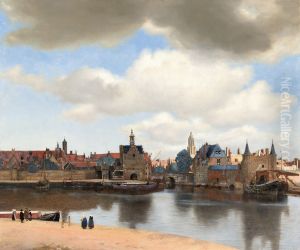 View of Delft 1659-60 by Jan Vermeer Van Delft