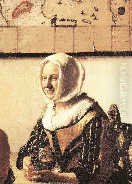 Officer with a Laughing Girl (detail-1), c. 1657 - view 1
