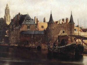 View of Delft (detail-1) 1659-60 by Jan Vermeer Van Delft