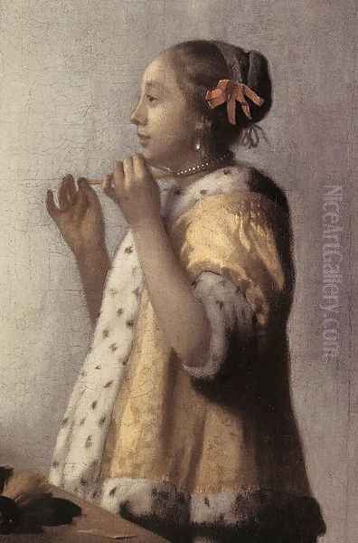 Woman with a Pearl Necklace (detail) 1662-64 - view 1