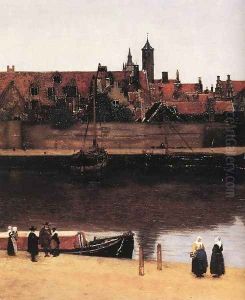 View of Delft (detail-2) 1659-60 by Jan Vermeer Van Delft