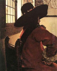 Officer with a Laughing Girl (detail-2) 1657