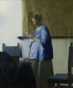 Woman Reading a Letter by Jan Vermeer Van Delft