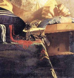 The Lacemaker (detail-2) 1669-70 by Jan Vermeer Van Delft
