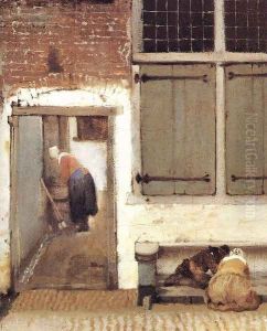 The Little Street (detail-2) 1657-58 by Jan Vermeer Van Delft