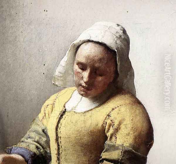 The Milkmaid (detail-1) c. 1658 - view 1