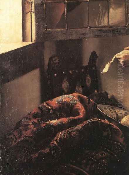 Girl Reading a Letter at an Open Window (detail-2) 1657 - view 1