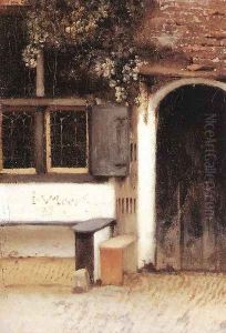 The Little Street (detail-1) 1657-58 by Jan Vermeer Van Delft