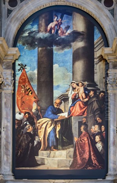 Madonna with Saints and Members of the Pesaro Family 1519-26 - view 1