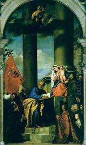 Madonna With Saints And Members Of The Pesaro Family