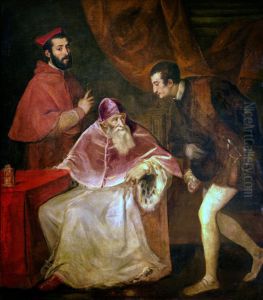 Portrait of Farnese Pope Paul III with his Nephews