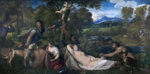 Jupiter and Anthiope (Pardo-Venus) 1540-42 by Tiziano Vecellio (Titian)