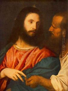 The Tribute Money 1516 by Tiziano Vecellio (Titian)