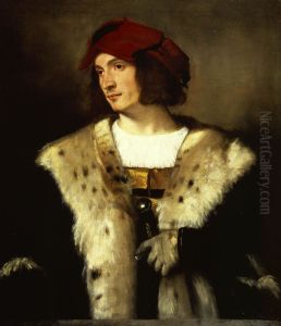 Portrait of a Man in a Red Cap c. 1516 by Tiziano Vecellio (Titian)