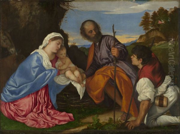 The Holy Family with a Shepherd - view 1
