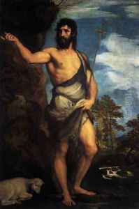 St John the Baptist in the Desert by Tiziano Vecellio (Titian)