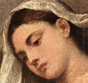 Madonna with Saints and Members of the Pesaro Family (detail-2) 1519-26 by Tiziano Vecellio (Titian)