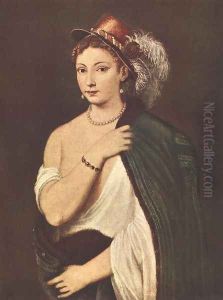 Portrait of a Young Woman 1530s by Tiziano Vecellio (Titian)