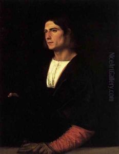 Young Man with Cap and Gloves by Tiziano Vecellio (Titian)