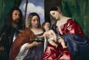 Madonna and Child with Sts Dorothy and George