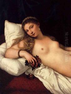 Venus of Urbino (detail) by Tiziano Vecellio (Titian)
