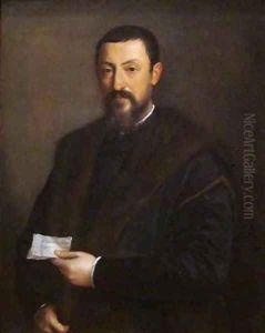 Portrait of a Friend of Titian by Tiziano Vecellio (Titian)
