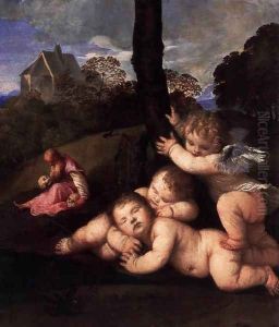 The Three Ages of Man (detail) 2 by Tiziano Vecellio (Titian)