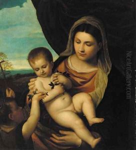 The Madonna and Child with the infant St. John the Baptist by Tiziano Vecellio (Titian)