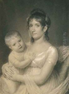 Mrs. Daniel Strobel, Jr. (Anna Church Strobel) and Her Son, George by John Vanderlyn