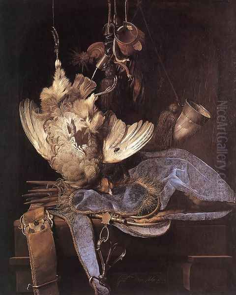 Still Life With Hunting Equipment And Dead Birds - view 1