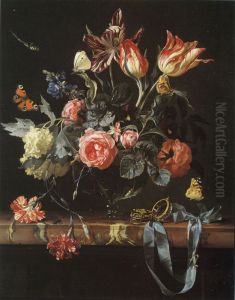 Vase Of Flowers by Willem Van Aelst