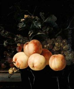Peaches And Grapes by Willem Van Aelst