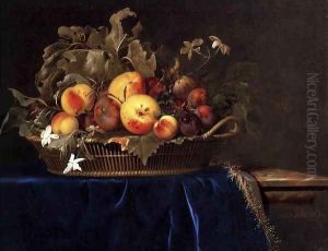 Still Life with a Basket of Fruit on a Marble Ledge 1650