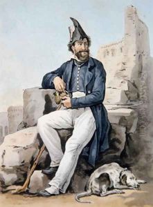 A bearded soldier by Carle Vernet