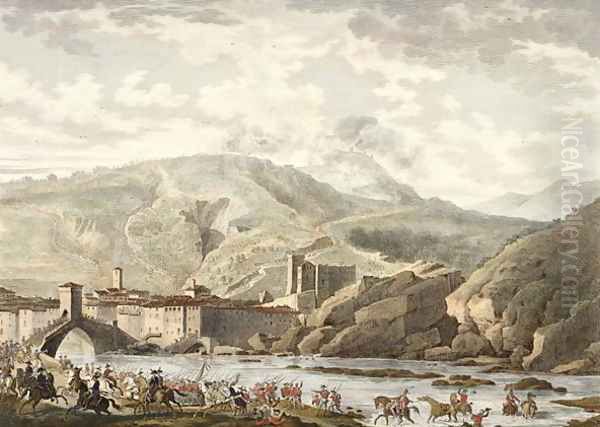 The Battle of Millesimo, 25 Germinal, Year 4 April 1796 engraved by Jean Duplessi-Bertaux 1747-1819 - view 1