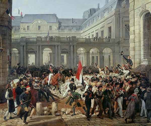 The Duke of Orleans Leaves the Palais-Royal and Goes to the Hotel de Ville on 31st July 1830, 1832 - view 1