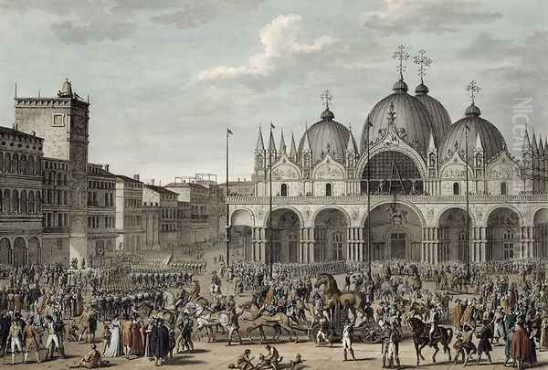 The Entry of the French into Venice in Floreal, Year 5 May 1797 engraved by Jean Duplessi-Bertaux 1747-1819 - view 1