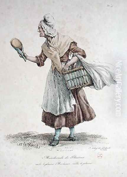 The Pastry Seller, number 4 from The Cries of Paris series, engraved by Francois Seraphin Delpech 1778-1825 - view 1