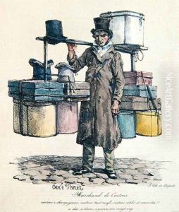 Hatbox seller, engraved by Francois Seraphin Delpech 1778-1825, c.1820