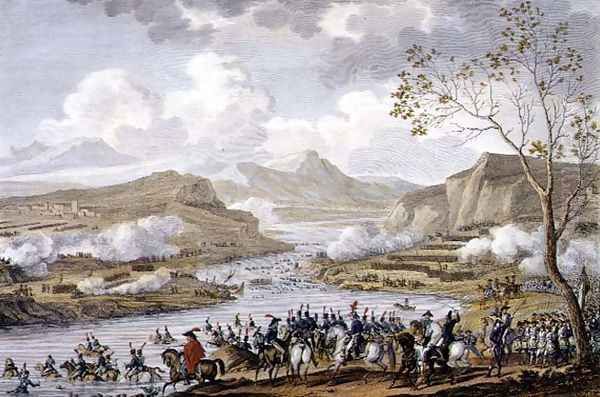 The Battle and Crossing of the Tagliamento, 26 Ventose, Year 5 March 1797 engraved by Jean Duplessi-Bertaux 1747-1819 - view 1